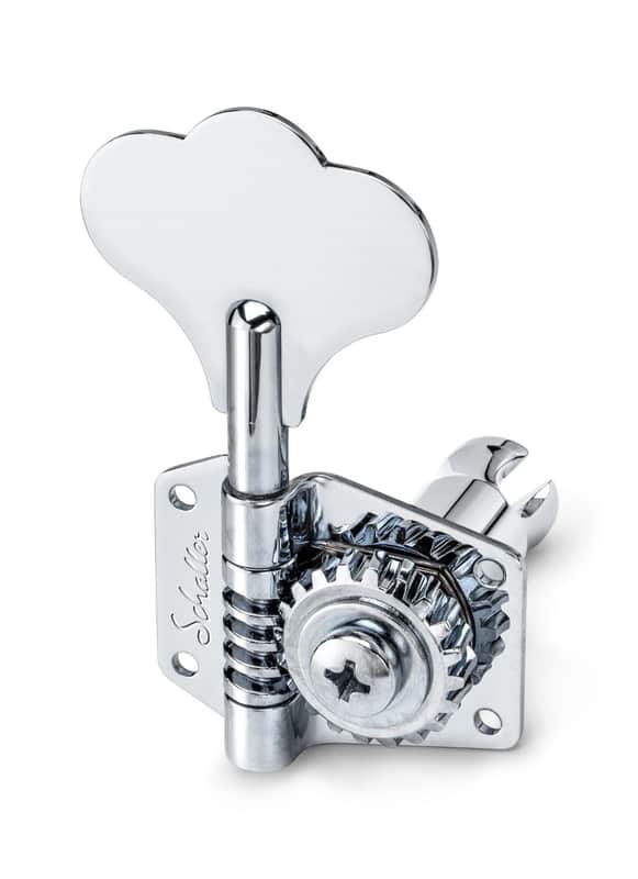 Schaller Germany 2x2 Vintage-Style Bass Tuners for Music Man/Gibson/G&L, CHROME image 1
