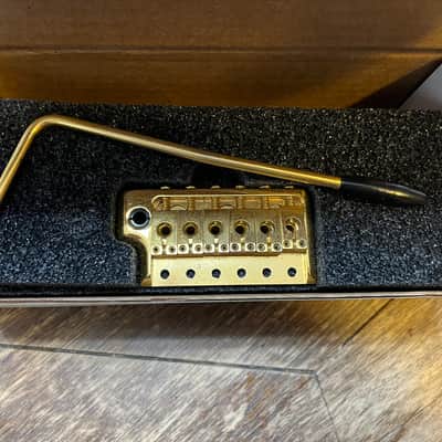 PRS Machined Patented Tremolo Gold Phase II bridge assembly image 4
