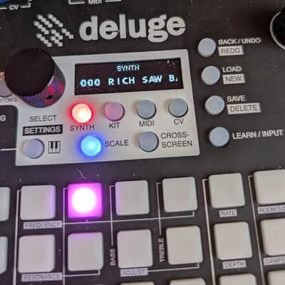 Synthstrom Audible Deluge 64-Voice Desktop Synthesizer with OLED Display 2022 - Present - Black image 1