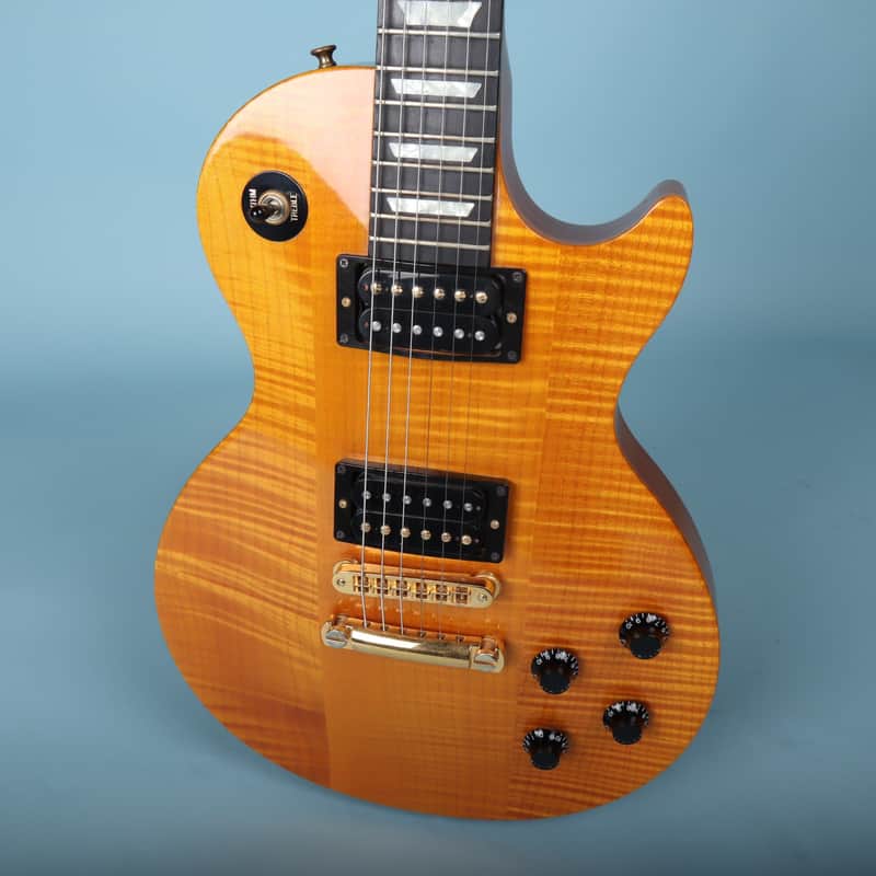 1992 Gibson Les Paul Lite Amber Flamed Electric Guitar image 1