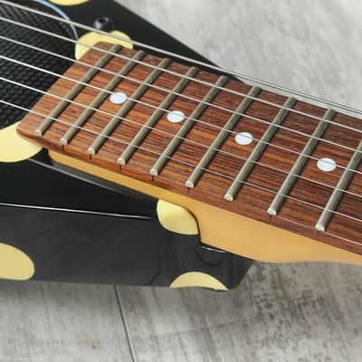 1996 Grover Jackson Japan Mini Rhoads Flying V w/Onboard Speaker/Amp (Polka Dot) image 6