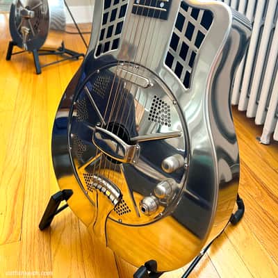 Reso Rocket Steel Cutaway Single Cone 2024 Rubbed Nickel - Discounted because of small dent on the side -IN STOCK NOW! image 7