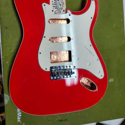 Dillion Double Bound Fiesta Red Strat fully shielded. image 3