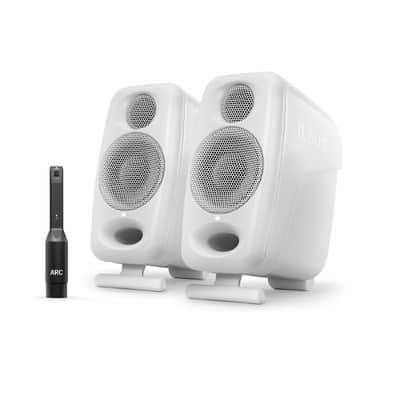IK Multimedia iLoud Micro Monitor Pro Studio Monitors With ARC Room Correction Microphone (white, pair) image 2