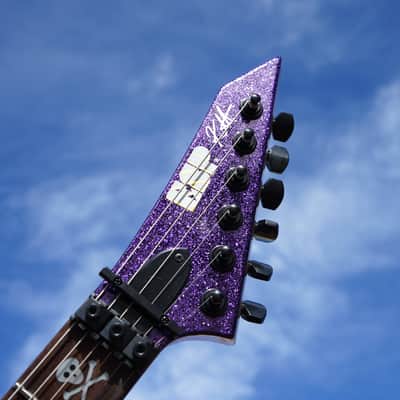 ESP Custom Shop KH-2 Neck Thru Purple Sparkle Kirk Hammett 6-String Electric Guitar w/ Case image 2