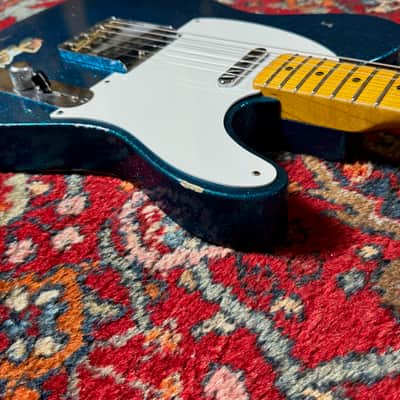 Fender Custom Shop Double Esquire Relic LTD 2015 Aged Sparkle Blue image 7