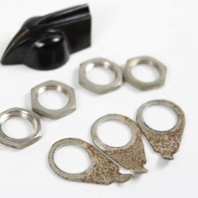 1973 Vintage Gibson Les Paul/ES/SG/LS Volume Tone Jack Pointers Washer Nuts USA 1970s Early Norlin Era image 3