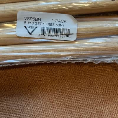 Vater 4 Pairs  VH5BN Hickory Drum Sticks Nylon Tips New in Package image 2