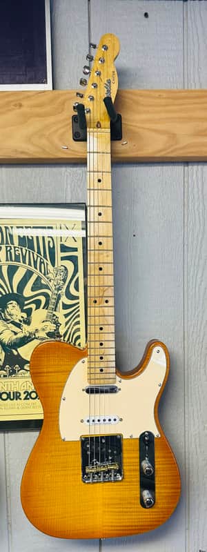 Fender American telecaster pro II WARMOTH NECK 2026 - Honey amber flamed image 1