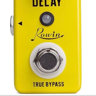 Rowin Delay Yellow Guitar MINI Analog Effects Pedal with True Bypass Rowin LEF-314 Delay 2010s - Yellow image 2