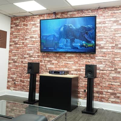 2) Rockville SS28B Black Wood Grain 28" Speaker Stands Fits Insignia NS-HBTSS116 image 6