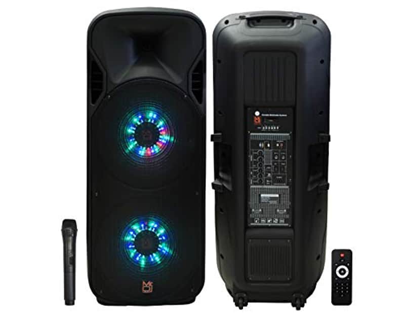 Mr. Dj LETS JUMP 3-Way dual 15” portable Active full range speaker, 5000 Watts P.M.P.O image 1