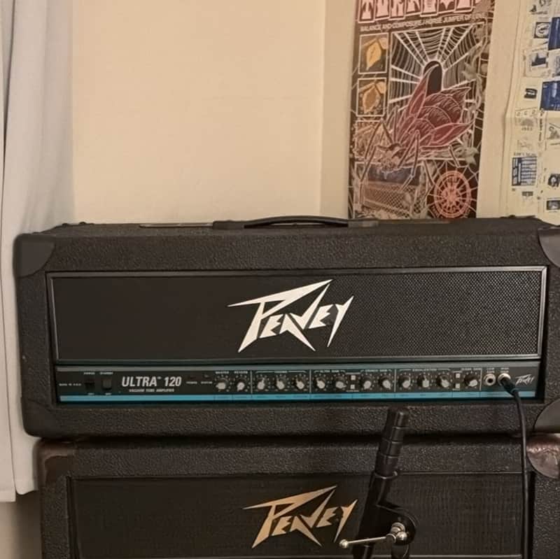 Peavey Ultra 120 Vacuum Tube Amplifier 120-Watt Guitar Head 1990s - Black image 1