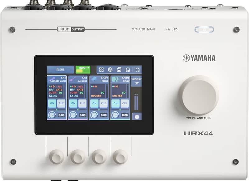 Yamaha URX44 USB-C Audio Interface, White image 1