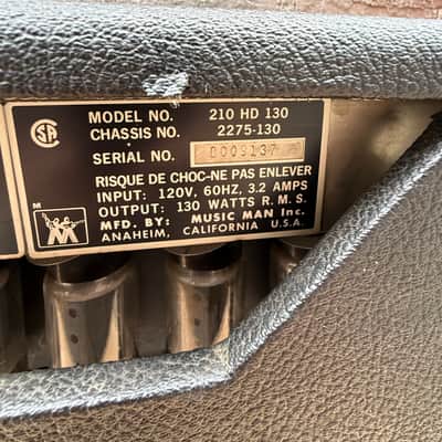 Music Man 210 HD-130 2x10 130-Watt Guitar Combo Amp – USA – Vintage image 16