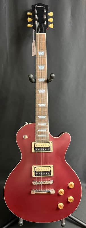 Eastman SB59/S-BR Solidbody Electric Guitar Vintage Satin Burgundy Red w/ Gig Bag image 1
