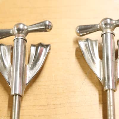 Ludwig Club Date Bass Drum T Rods & Claws 2pk Nickel Vintage 1960's image 2