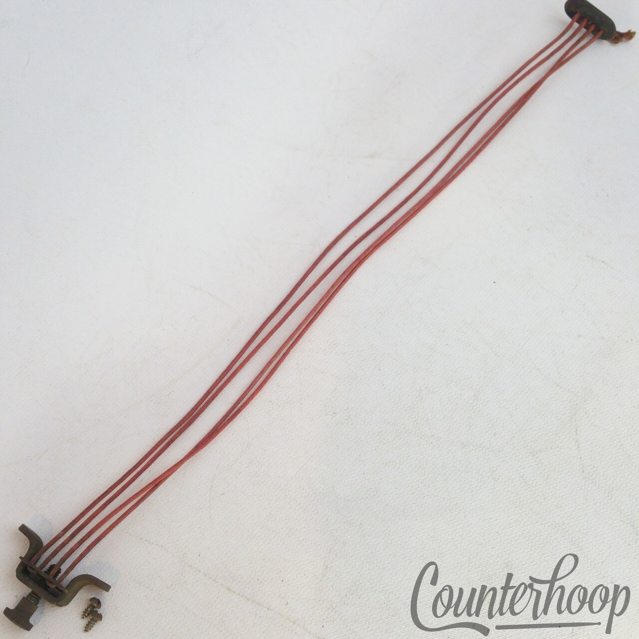Ludwig 12" 4-Strand Snare Drum Red Cloth Wires Hoop Mount Strainer+Butt Tab USA — main photograph