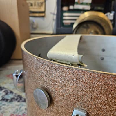 Gretsch Round Badge 18-14-12" 6-ply Bop Kit - Champagne Sparkle 1960s image 7