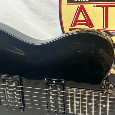 Squier Double Fat Telecaster tele Deluxe 2002 Electric Guitar - Black Metallic image 3