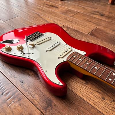 1984 Fender ST-62 Stratocaster ‘E’ Serial 1962 Reissue Candy Apple Red MIJ Fujigen Factory image 6