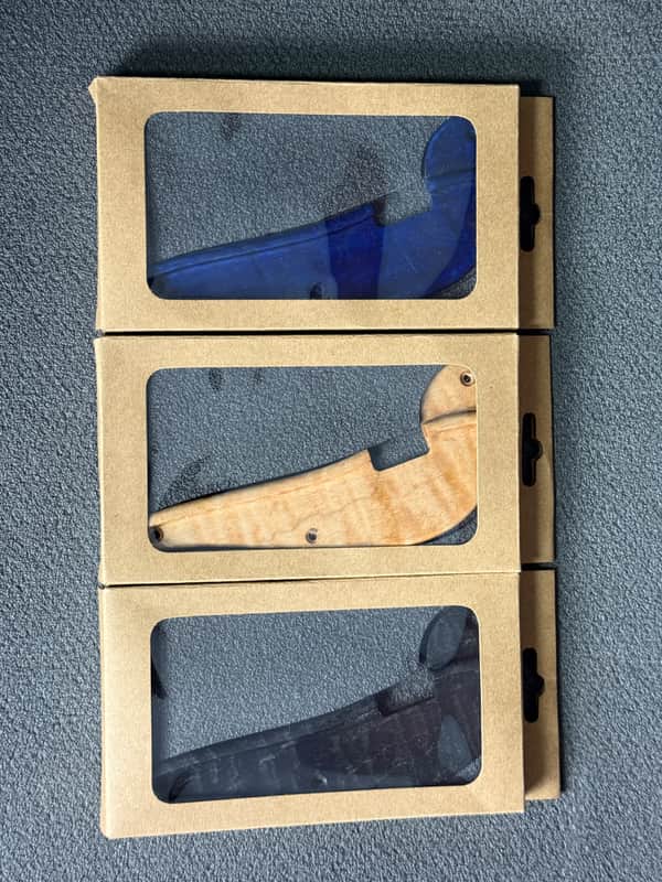 Woodcraft electric guitars Thumb rest Jazz Bass - Flame Maple wood image 1