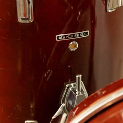 1980s Pearl All-Maple "MLX" Rosewood Lacquer Drum Set image 5