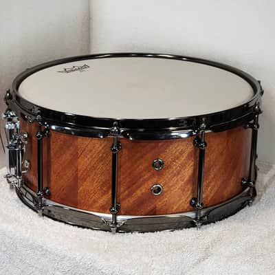 JT Custom Drums JT Custom Drums 14x6 Solid Mahogany Stave Snare Drum 2024 - Natural Color/ Lacquer image 3