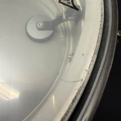 Ludwig No. 404 Acrolite 5x14" 8-Lug Aluminum Snare Drum with Pointed Blue/Olive Badge 1969 - 1979 - Matte Aluminum image 12