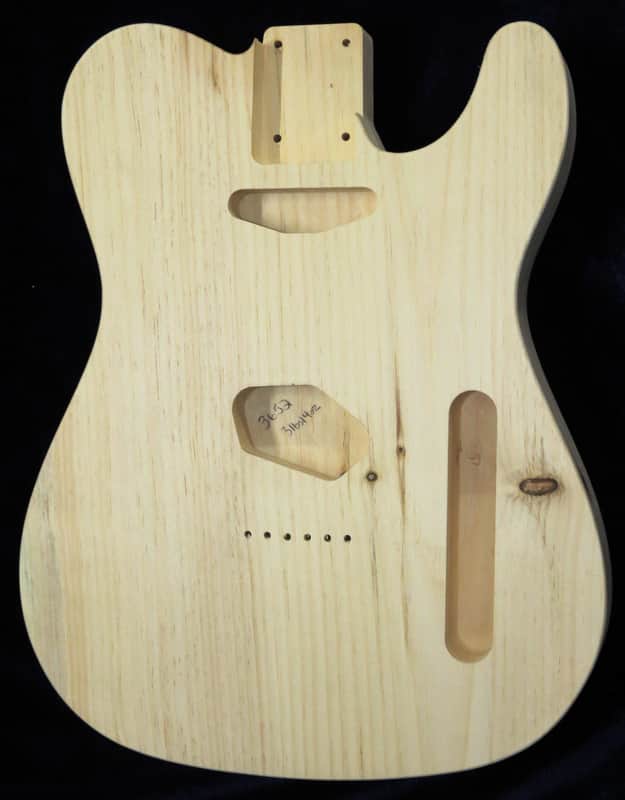 1 Piece Aged Pine Telecaster Tele Body Standard 3lbs 14oz #3652 USA IMPORT CHARGES INCLUDED image 1