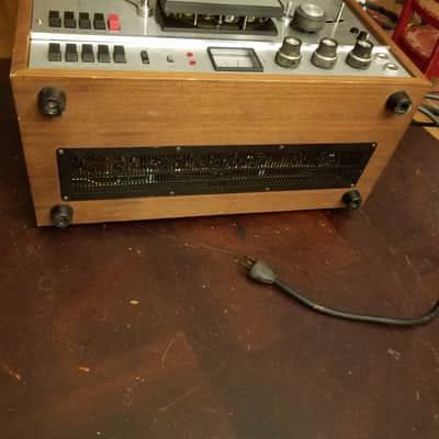 TEAC RESTORED A-1200U 3-head R2R 2-track 1/4" stereo 7" reel to reel recorder tape deck player 1970s - stained wood and stainless steel image 14