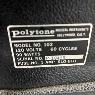 Polytone Model 102 1970s - Reverb/Vibrato image 2