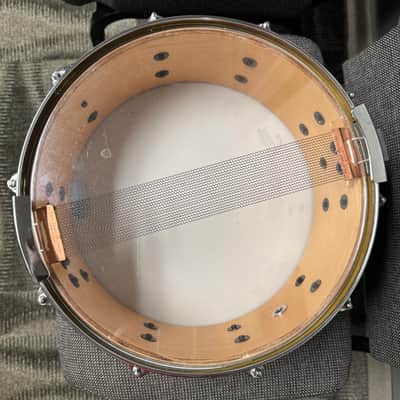 Pearl All Maple Shell Snare Drum - Yellow 14x5.5 image 9