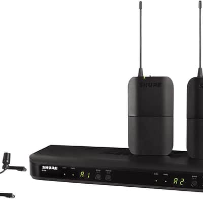 Shure BLX188/CVL-H11 Dual Channel Wireless Microphone System with (2) Bodypacks and (2) CVL Lav Mics image 2