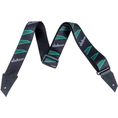 Jackson Strap with Headstock Pattern Black/Green image 1