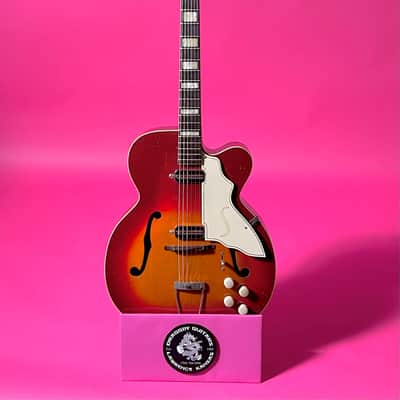 Silvertone 1425 Aristocrat 1955 - cherry sunburst 100% OG image 2