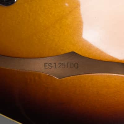Gibson ES-125TDC Thinline Hollow Body Electric Guitar (1968), ser. #400359, molded plastic hard shell case. image 12