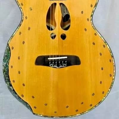 Blueberry Handmade Grand Concert Acoustic Guitar White-Tail Deer Motif image 2