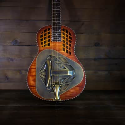 National Reso-Phonic M1 Tricone 2024 Figured Maple w/ Rope Binding - IN STOCK NOW! image 1