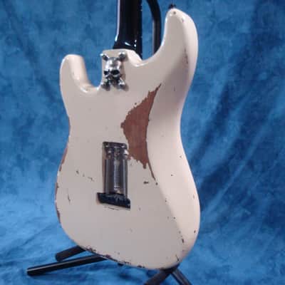 Custom Strat Nitro White Relic "Stars & Skull" 2018 image 18