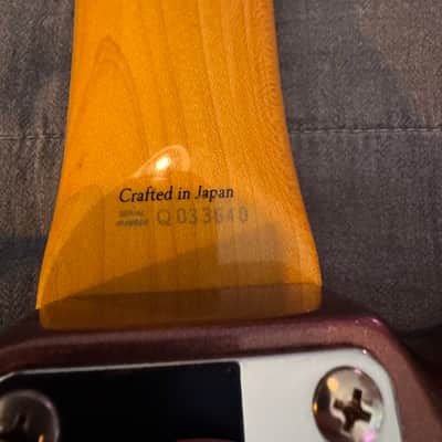 2002 Fender Japan CIJ JM66-80 BMT Jazzmaster Burgundy Mist Matching Headstock Rare Color #12/120, Recent Refret image 6