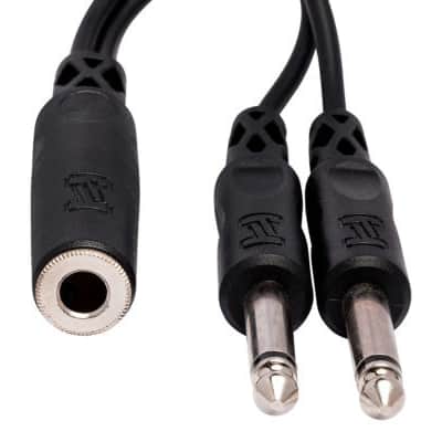 Hosa - YPP-106 - Y-Cable - 1/4 in TSF to Dual 1/4 in TS image 2