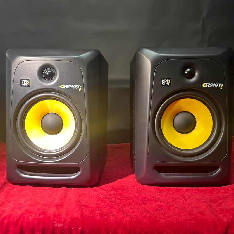 KRK RP-8 Rokit G4 2-Way 8" Active Studio Monitors (Pair) 2019 - 2021 - Black image 1