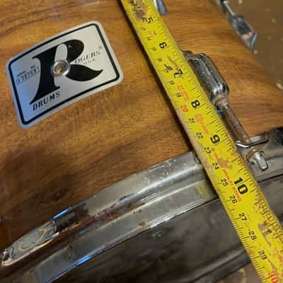 Rogers Big r drum Tom 70s - Wood grain image 9