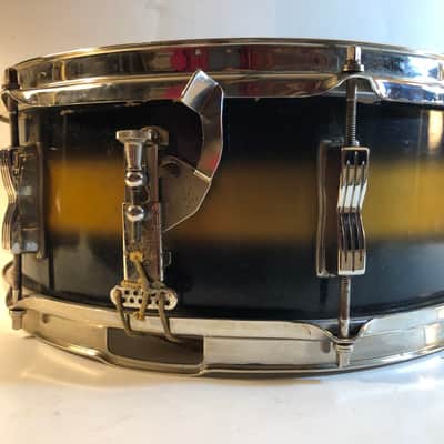 Ludwig No. 491 Pioneer 5x14" 6-Lug Snare Drum with Keystone Badge 1968 - 1969 - Black/Gold Duco Lacquer image 4