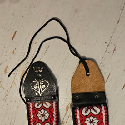 ACE Vintage Guitar Strap Red & White image 4