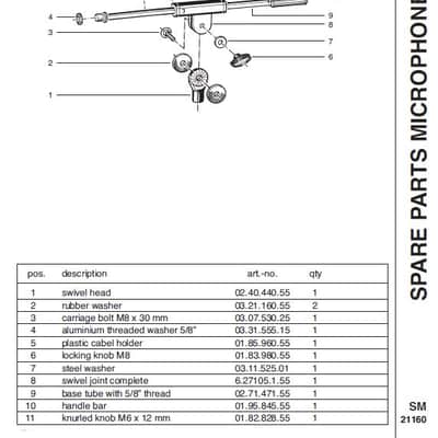 K&M 21160 15 Boom Arm image 2