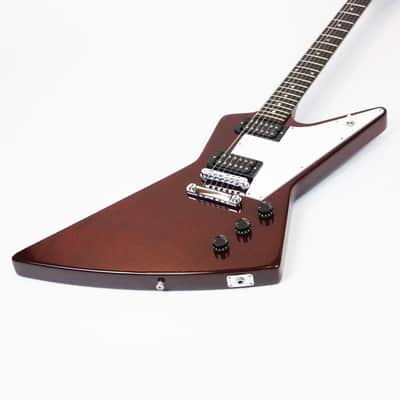 1999 Gibson Explorer Standard ‘76 Vintage Reissue Original USA Cherry Red 100% Super Clean with Orig Hard Brown TKL Case image 5