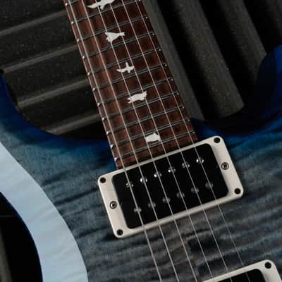 PRS S2 Custom 24 with Pattern Thin Neck Profile 2024 - Faded Gray Black Blue Burst image 5