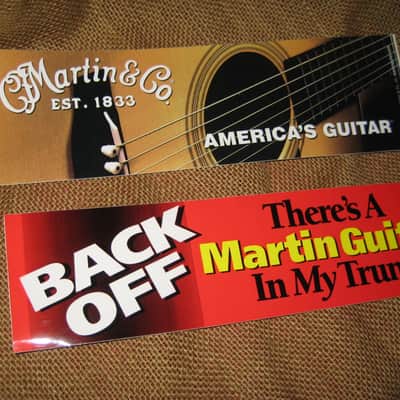 Martin Guitar 2 Logo Stickers Large and Colorful from '90's image 1
